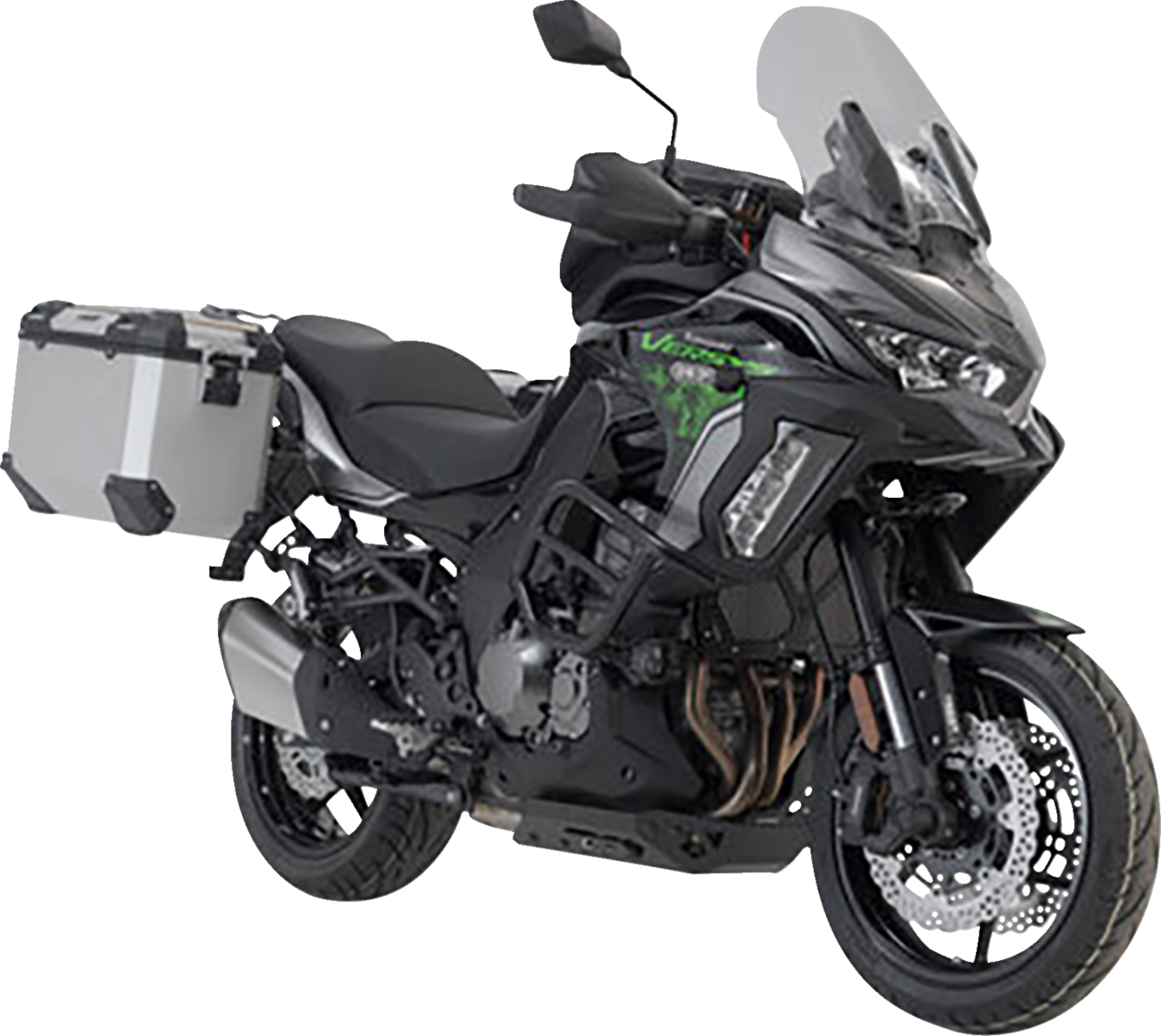 SW-MOTECH TRAX ADV Aluminum Case System - Silver - Kawasaki Versys 1000 '19-'23 KFT.08.922.70101/S