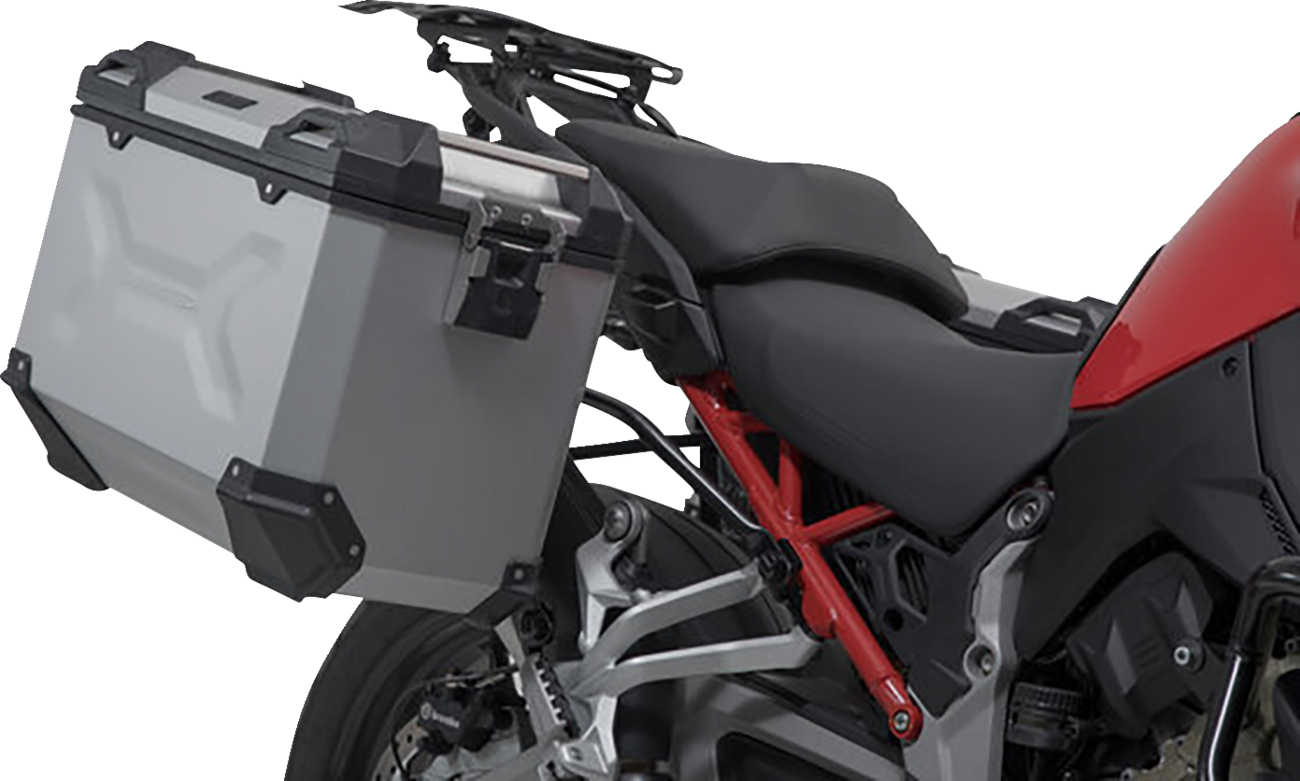 SW-MOTECH TRAX ADV Aluminum Case System - Silver - Ducati Multistrada V4 '21-'24 KFT.22.822.70300/S