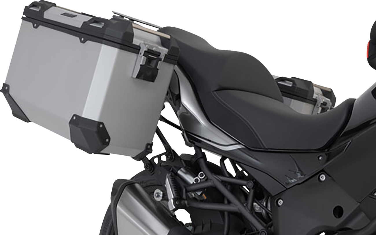 SW-MOTECH TRAX ADV Aluminum Case System - Silver - Kawasaki Versys 1000 '19-'23 KFT.08.922.70101/S
