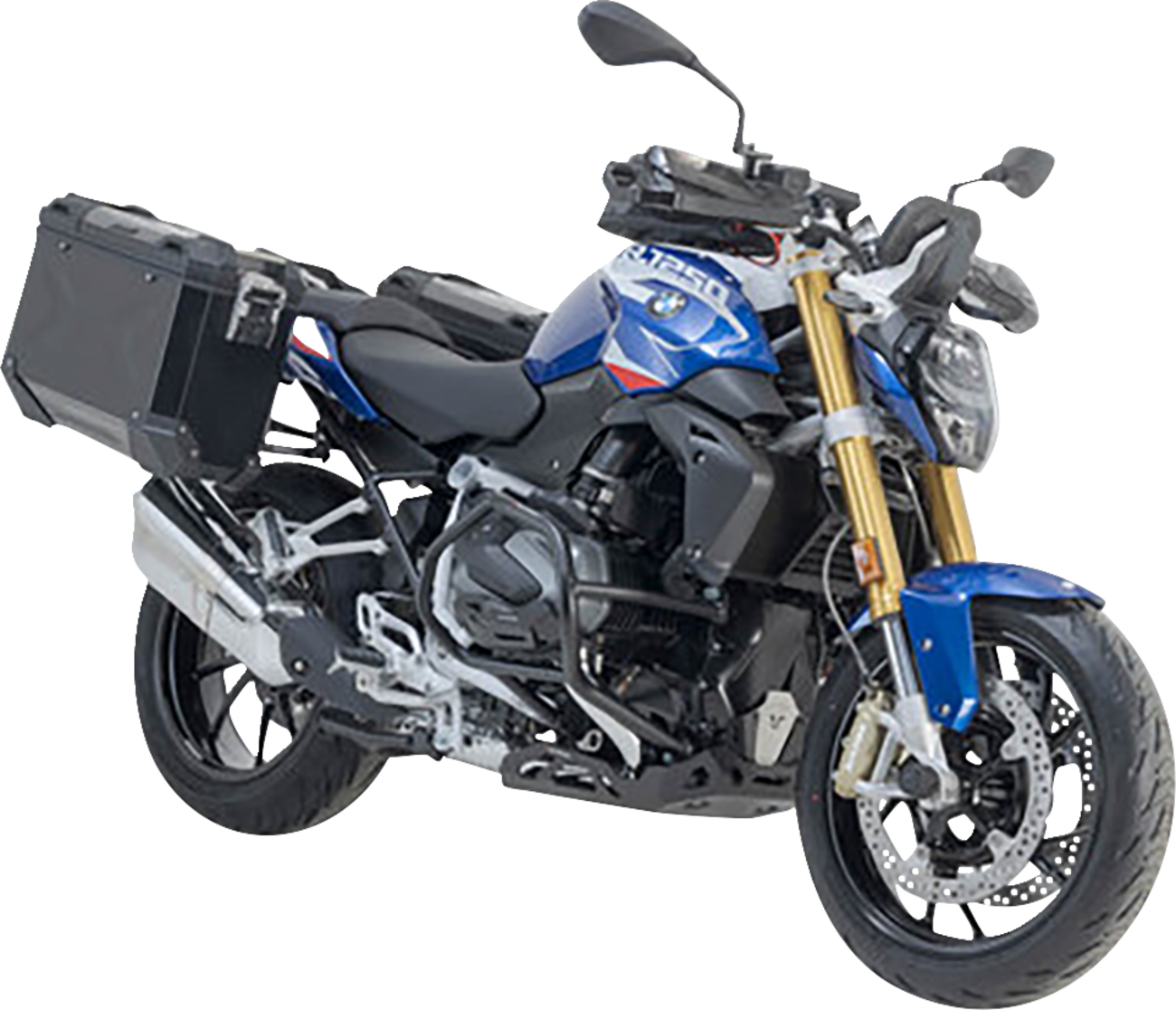 SW-MOTECH TRAX ADV Aluminum Case System - Black - BMW R 1200/1250 R '14-'24 KFT.07.573.70000/B