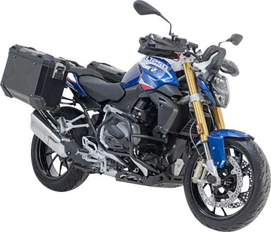 SW-MOTECH TRAX ADV Aluminum Case System - Black - BMW R 1200/1250 R '14-'24 KFT.07.573.70000/B