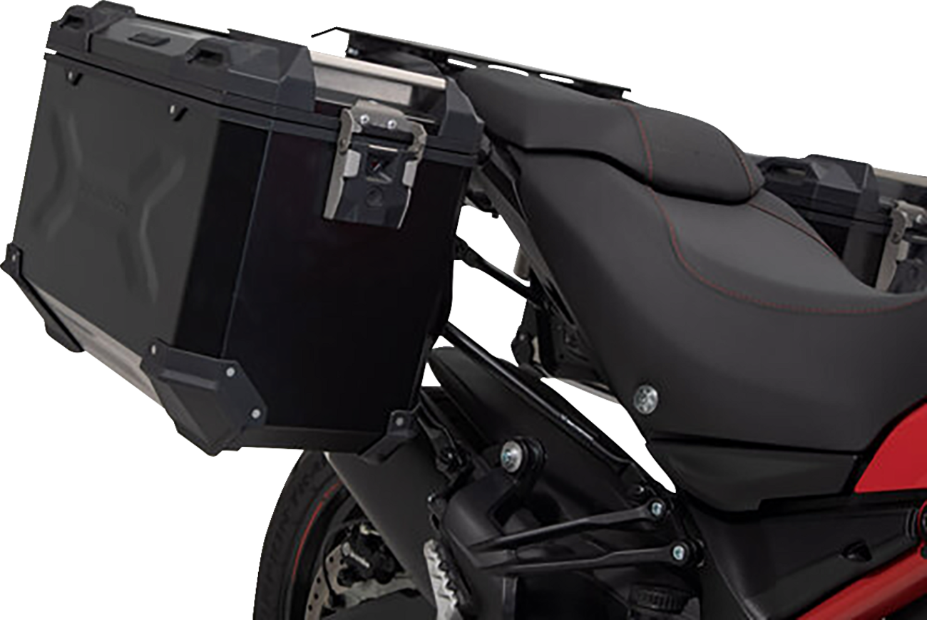 SW-MOTECH TRAX ADV Aluminum Case System - Black - Ducati Multistrada 950/1200/1260/V2 '15-'24 KFT.22.114.70002/B