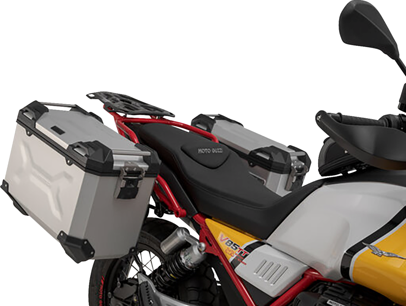 SW-MOTECH TRAX ADV Aluminum Case System - Black - Moto Guzzi V85 TT '19-'24 KFT.17.925.70000/B