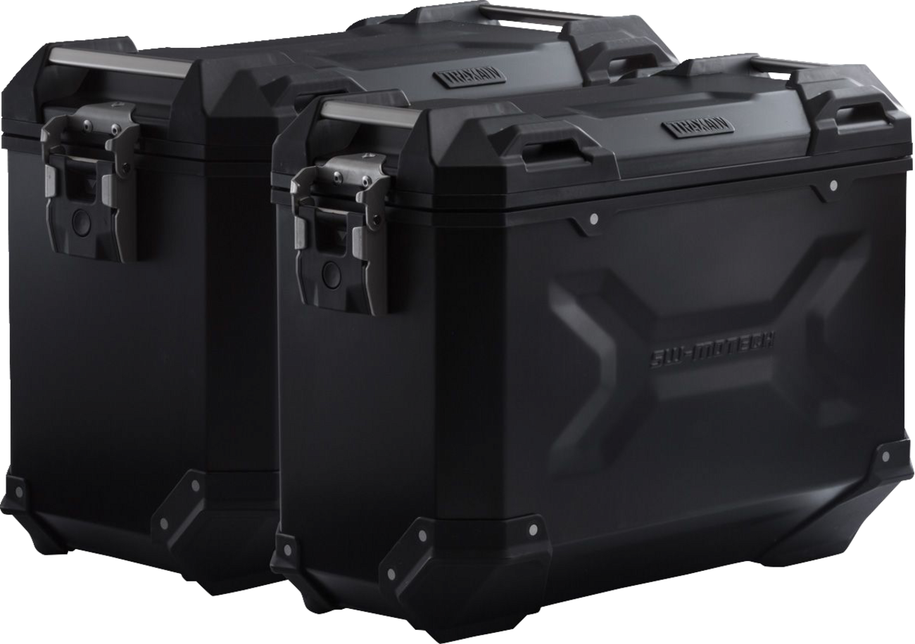 SW-MOTECH TRAX ADV Aluminum Case System - Black - Honda Africa Twin '16-'17 KFT.01.622.70001/B