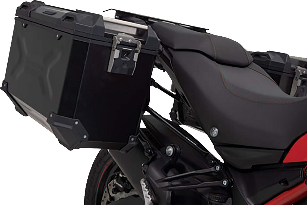 SW-MOTECH TRAX ADV Aluminum Case System - Black - Ducati Multistrada 950/1200/1260/V2 '15-'24 KFT.22.114.70102/B