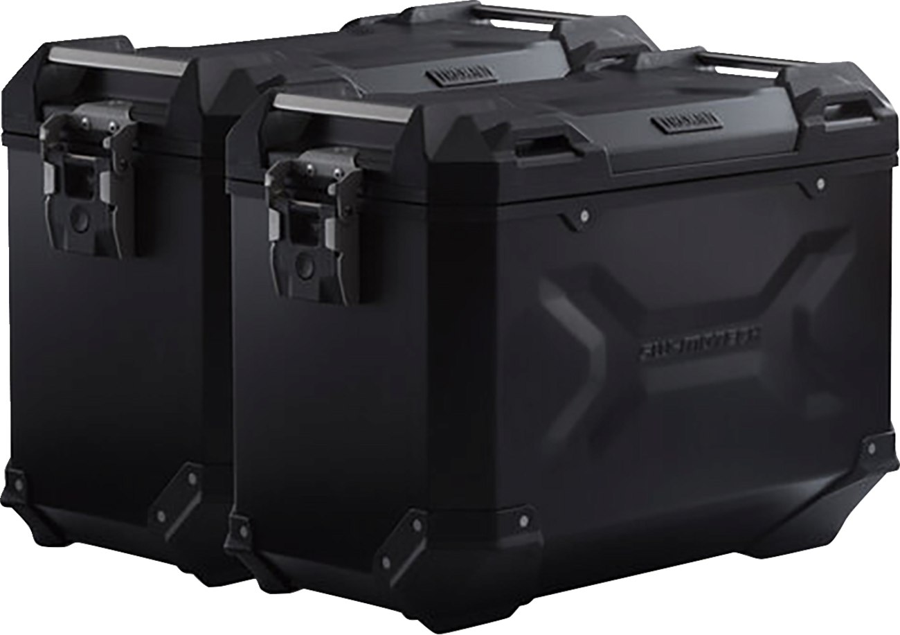 SW-MOTECH TRAX ADV Aluminum Case System - Black - Suzuki V-Strom 650 '16-'24 KFT.05.876.70101/B