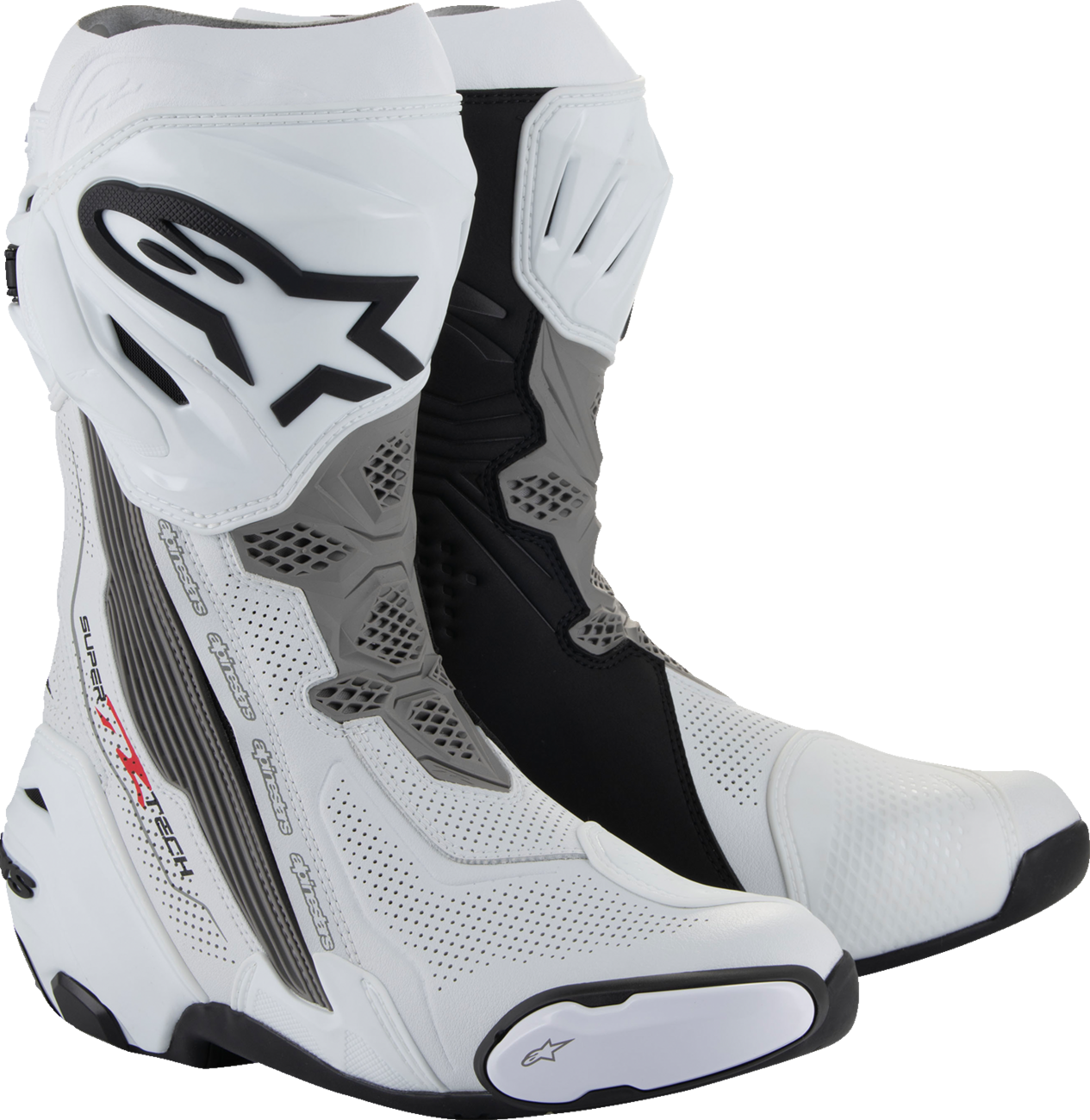ALPINESTARS Supertech R Vented Boots - White/Gray/Black - US 5 / EU 38 2220121-2024-38