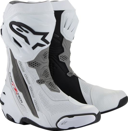 ALPINESTARS Supertech R Vented Boots - White/Gray/Black - US 9 / EU 43 2220121-2024-43