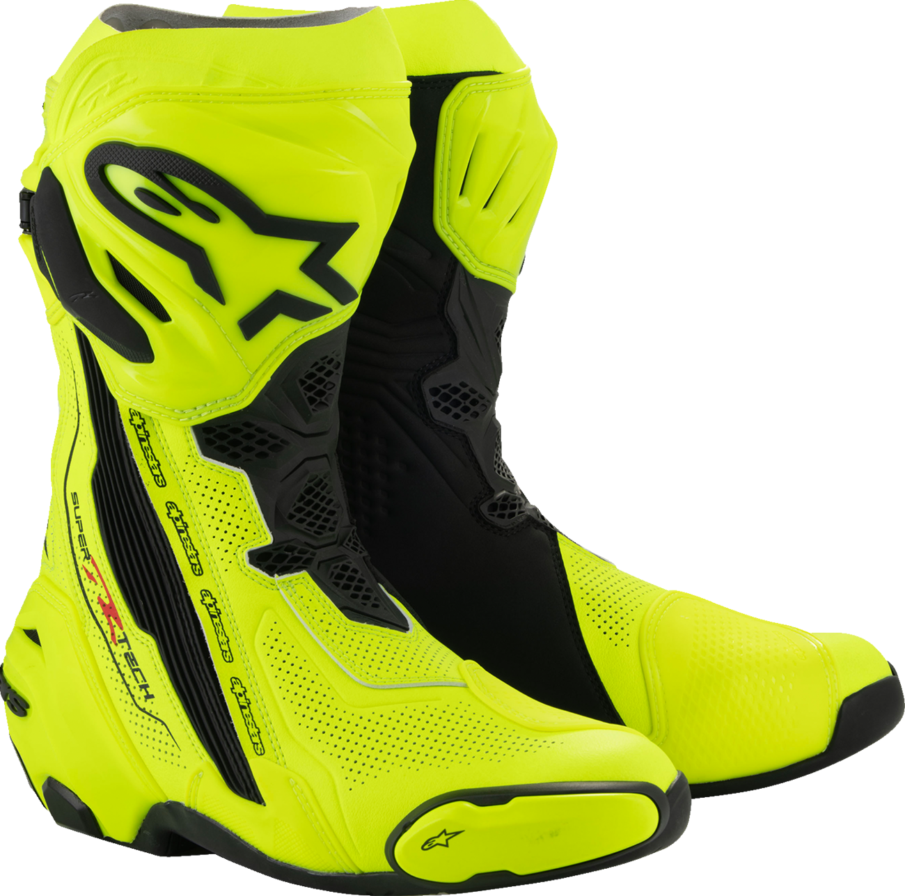 ALPINESTARS Supertech R Vented Boots - Fluorescent Yellow/Black - US 9 / EU 43 2220121-551-43