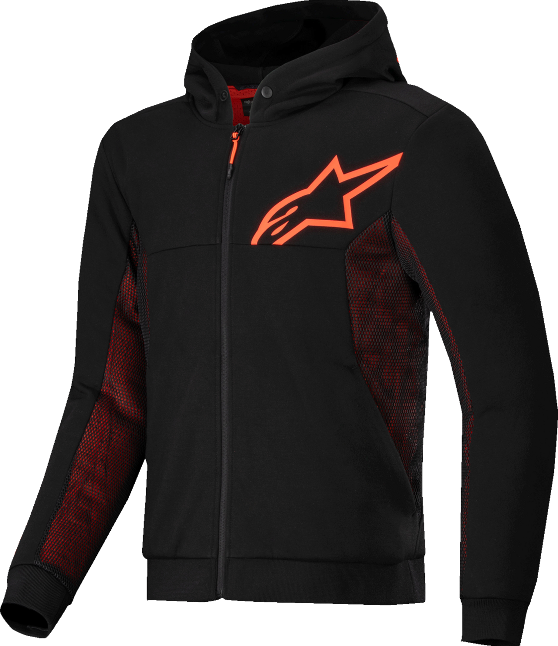Alpinestars Chrome Air Sport Hoodie - Black/Red Fluo