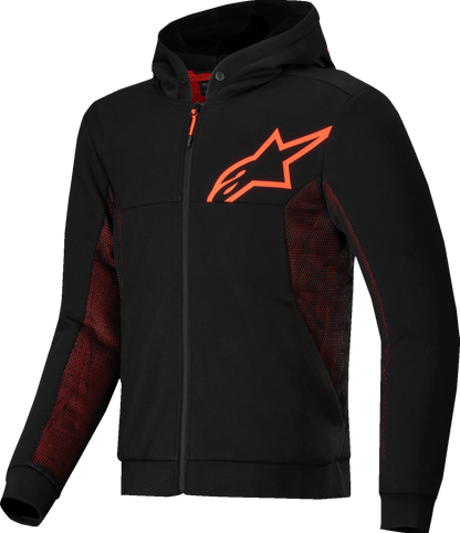 Alpinestars Chrome Air Sport Hoodie - Black/Red Fluo
