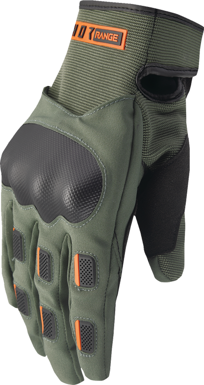 Thor Range Gloves - Army/Orange