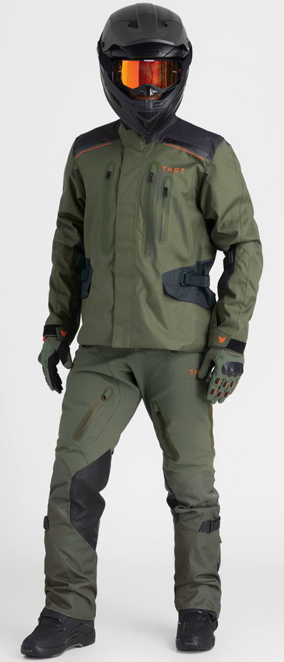 Thor Range Gloves - Army/Orange