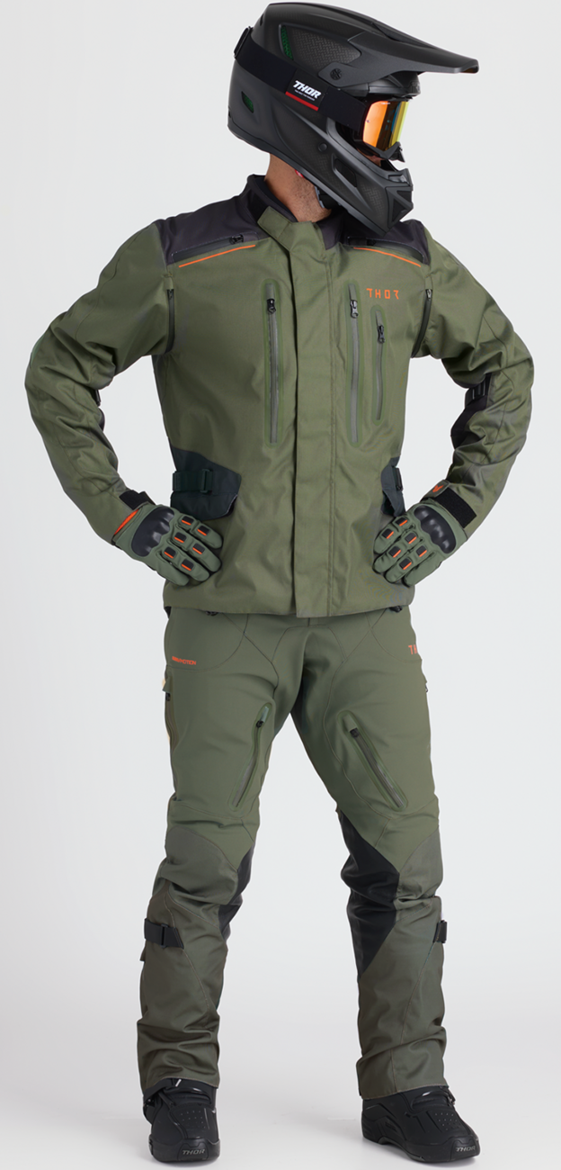 Thor Range Gloves - Army/Orange