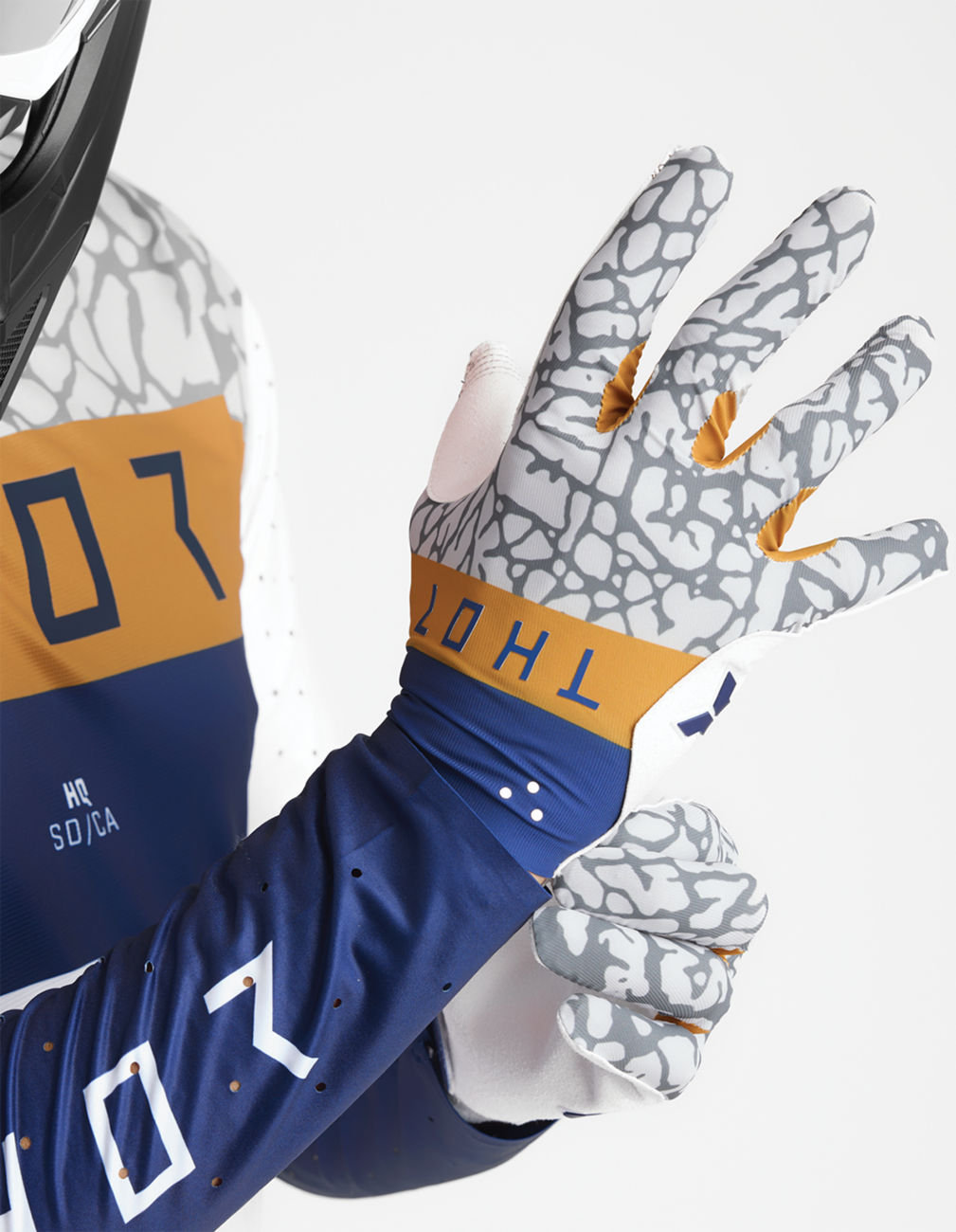 Thor Sportmode Bravo Gloves - Navy/Copper