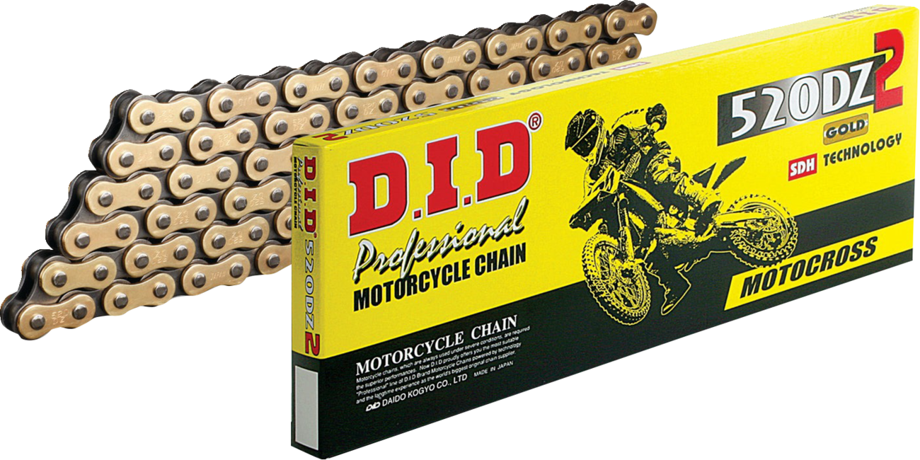 DID 520 DZ2 - Drive Chain - 100 Links - Gold and Black M520DZ2X100RB