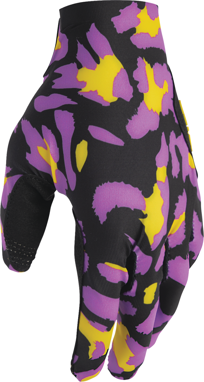 Thor Sportmode Cheetah Gloves - Yellow/Purple