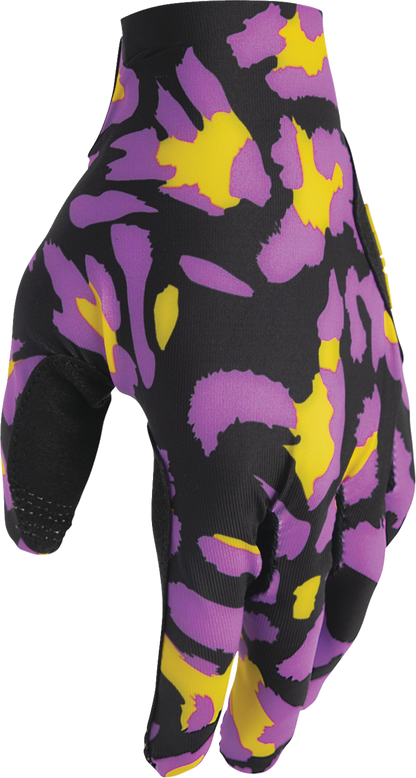 Thor Sportmode Cheetah Gloves - Yellow/Purple