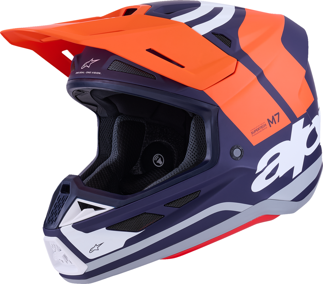 ALPINESTARS SM7 Helmet - Core - Matte Orange/Blue - XS 8301826-408-XS