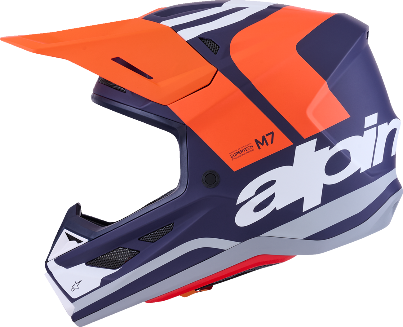 ALPINESTARS SM7 Helmet - Core - Matte Orange/Blue - Small 8301826-408-S
