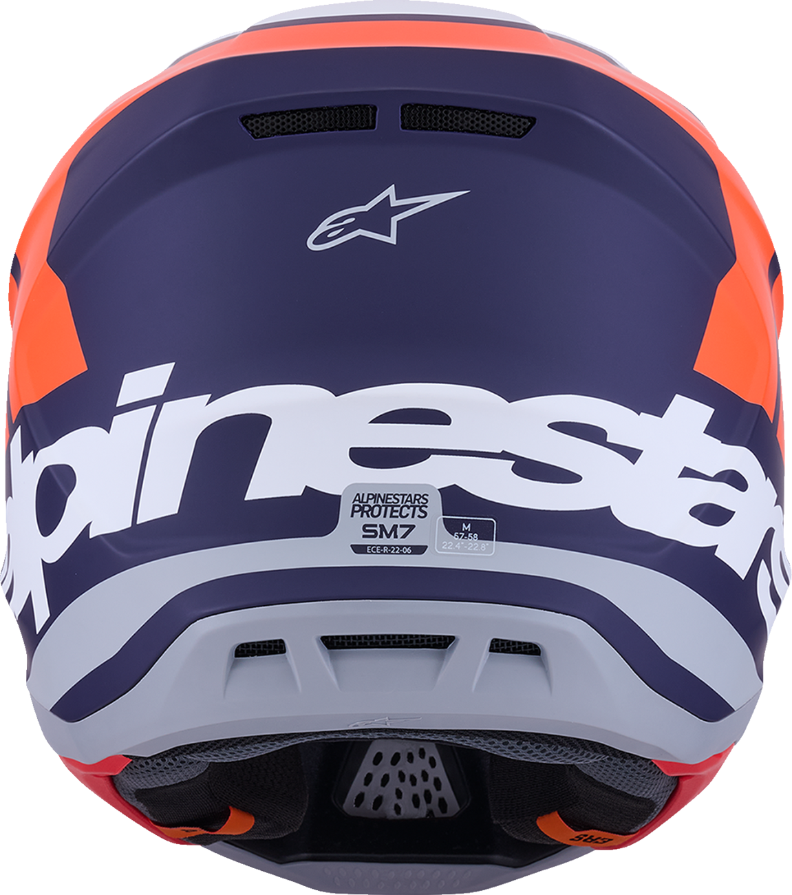 ALPINESTARS SM7 Helmet - Core - Matte Orange/Blue - Small 8301826-408-S