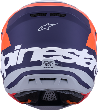 Alpinestars SM7 Helmet - Core - Matte Orange/Blue