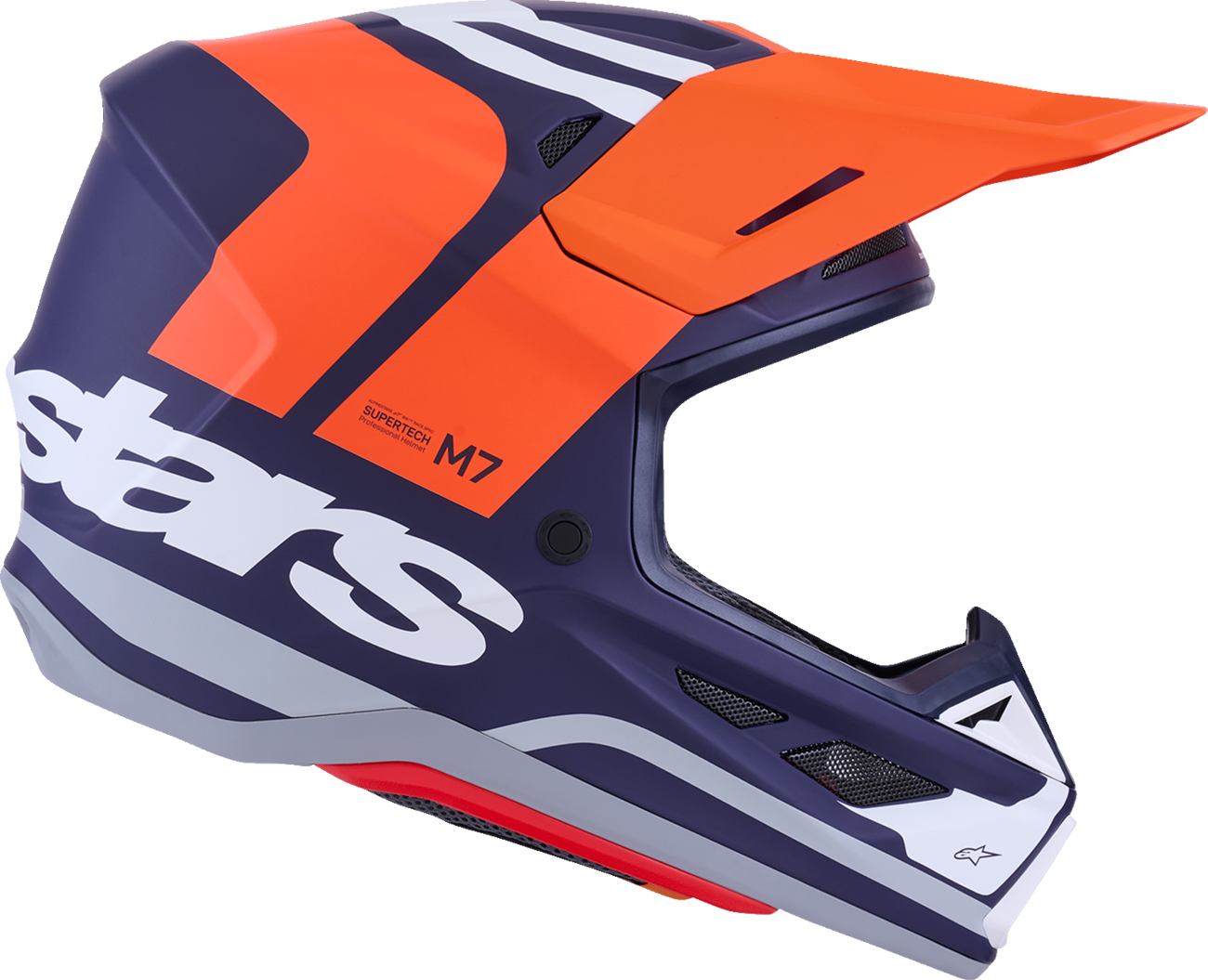 ALPINESTARS SM7 Helmet - Core - Matte Orange/Blue - Medium 8301826-408-M