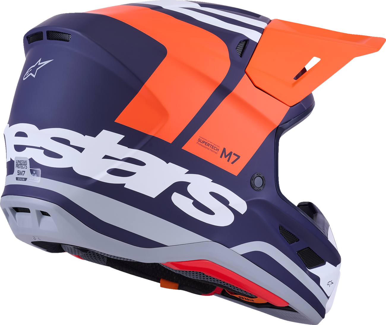 ALPINESTARS SM7 Helmet - Core - Matte Orange/Blue - XL 8301826-408-XL