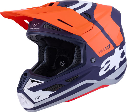 ALPINESTARS SM7 Helmet - Core - Matte Orange/Blue - 2XL 8301826-408-XXL