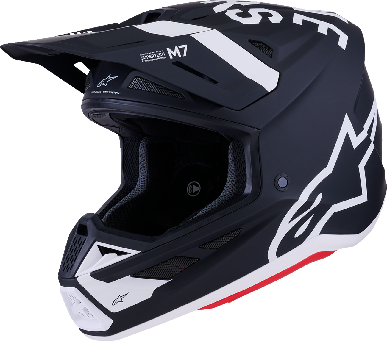 ALPINESTARS SM7 Helmet - Dasher - Matte Black/White - Small 8302226-1121-S