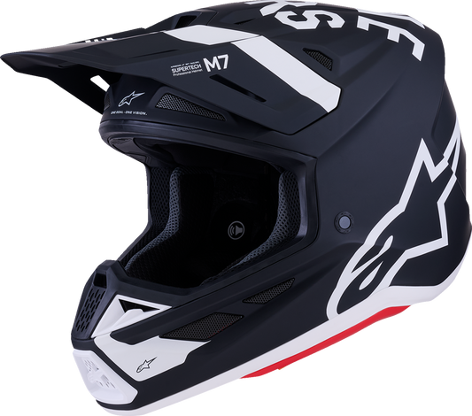 ALPINESTARS SM7 Helmet - Dasher - Matte Black/White - Medium 8302226-1121-M