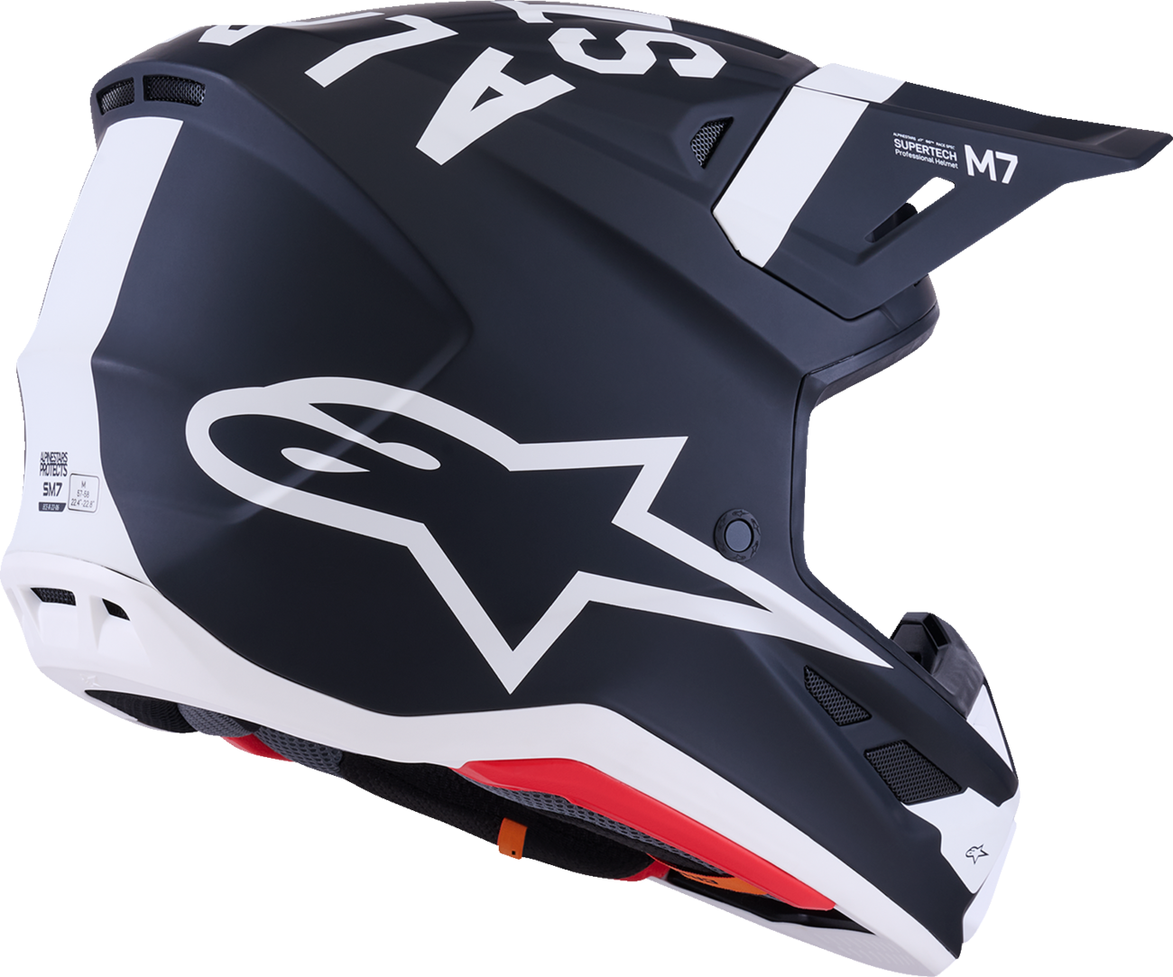 ALPINESTARS SM7 Helmet - Dasher - Matte Black/White - XL 8302226-1121-XL