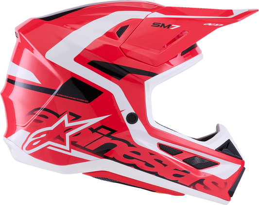 Alpinestars SM7 Helmet - Deed - Gloss Red/Black/White