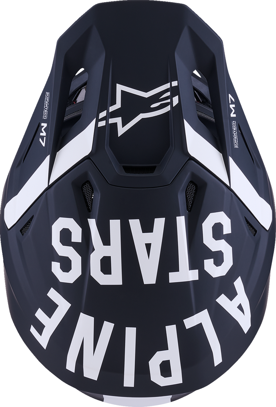 ALPINESTARS SM7 Helmet - Dasher - Matte Black/White - Large 8302226-1121-L