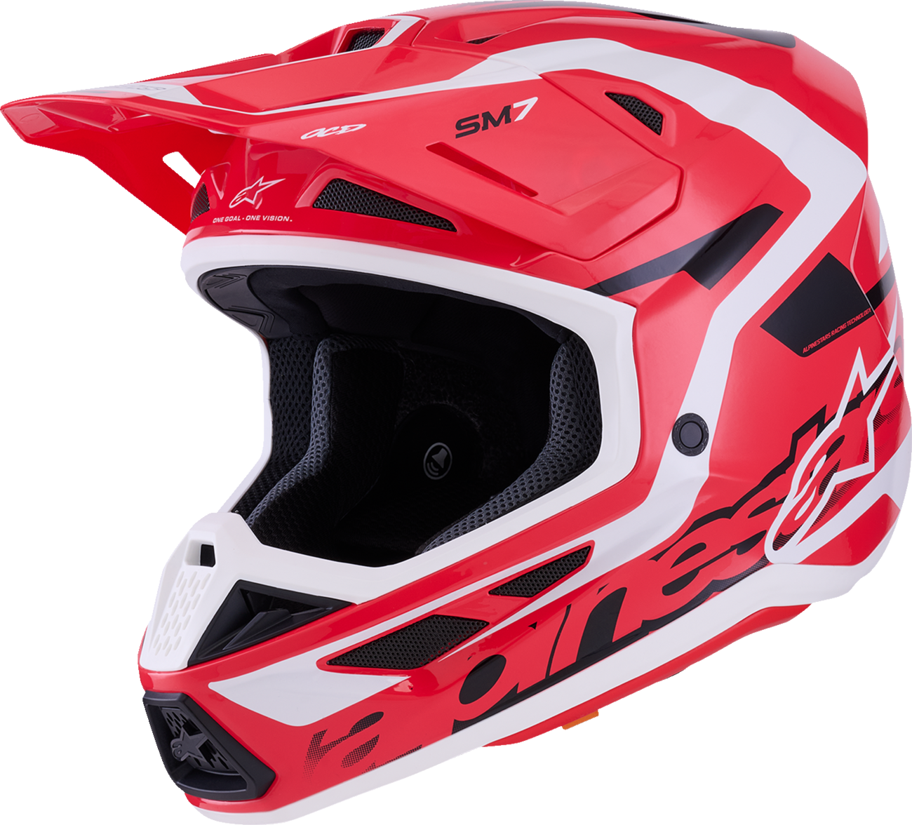 ALPINESTARS SM7 Helmet - Deed - Gloss Red/Black/White - Small 8302426-3139-S