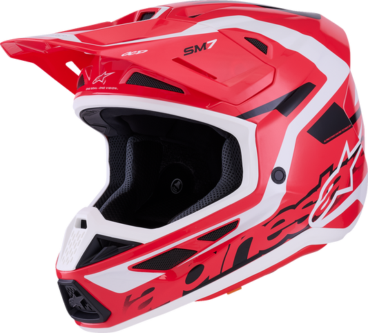 ALPINESTARS SM7 Helmet - Deed - Gloss Red/Black/White - 2XL 8302426-3139-XXL