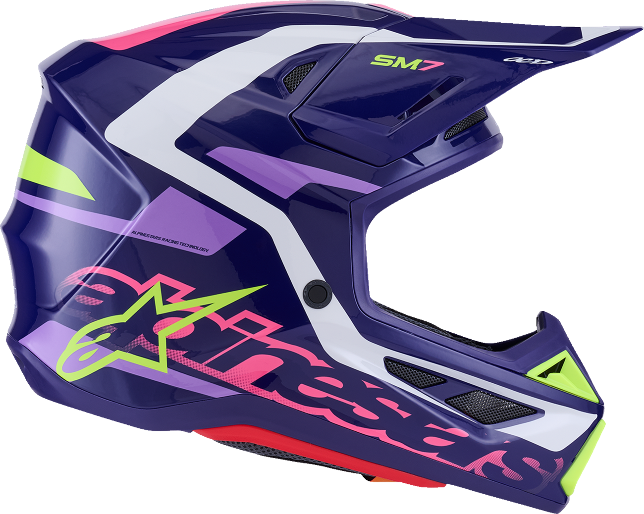 ALPINESTARS SM7 Helmet - Deed - Gloss Purple/Pink - XS 8302426-3142-XS