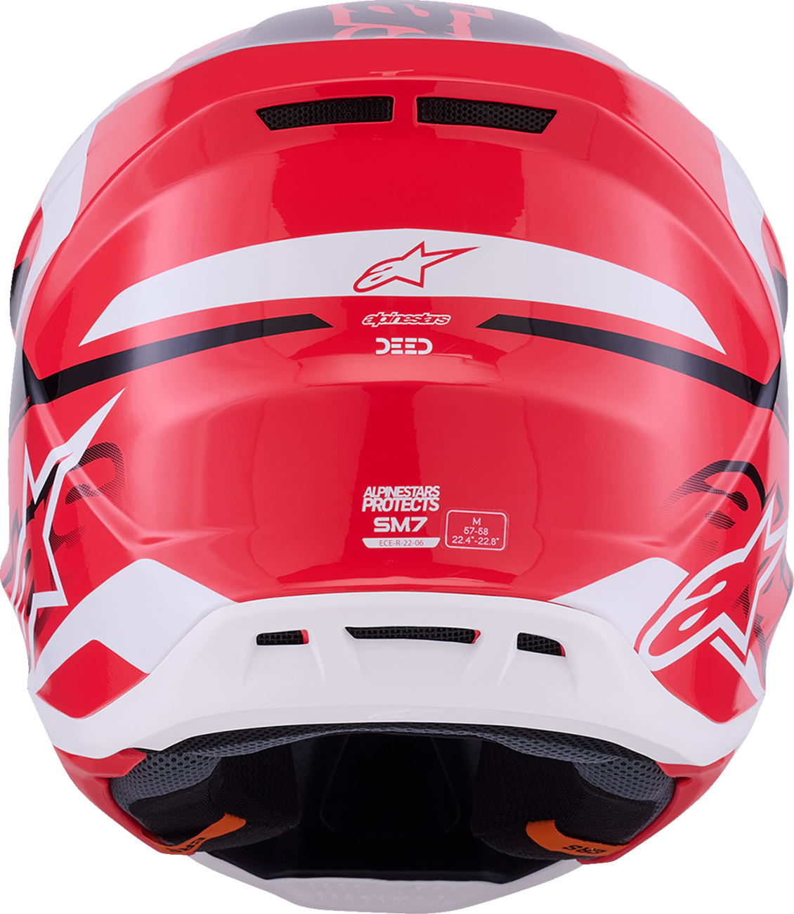 ALPINESTARS SM7 Helmet - Deed - Gloss Red/Black/White - 2XL 8302426-3139-XXL