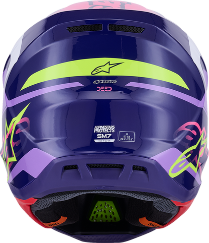Alpinestars SM7 Helmet - Deed - Gloss Purple/Pink