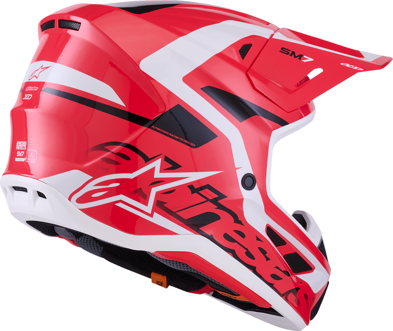 ALPINESTARS SM7 Helmet - Deed - Gloss Red/Black/White - 2XL 8302426-3139-XXL
