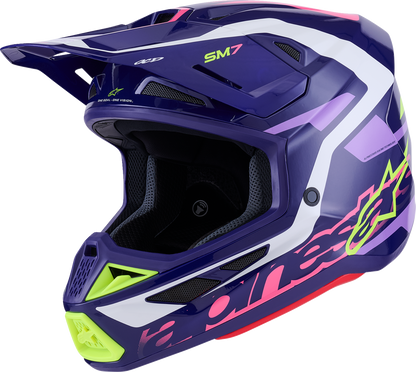 Alpinestars SM7 Helmet - Deed - Gloss Purple/Pink