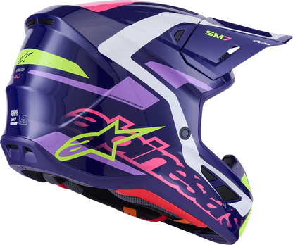 Alpinestars SM7 Helmet - Deed - Gloss Purple/Pink