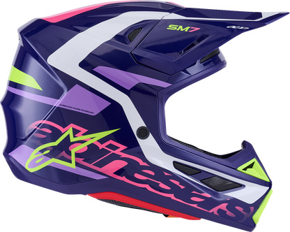 Alpinestars SM7 Helmet - Deed - Gloss Purple/Pink