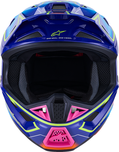 Alpinestars SM7 Helmet - Cast - Gloss/Blue/Pink/Yellow Fluo