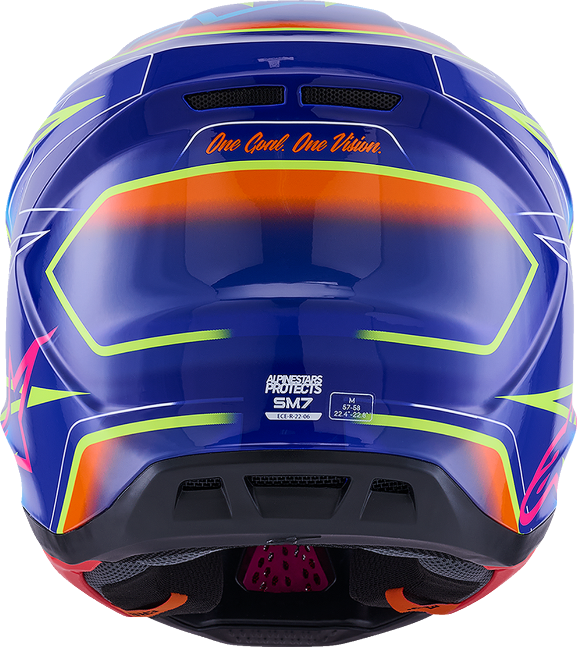 ALPINESTARS SM7 Helmet - Cast - Gloss/Blue/Pink/Yellow Fluo - XS 8302626-7254-XS