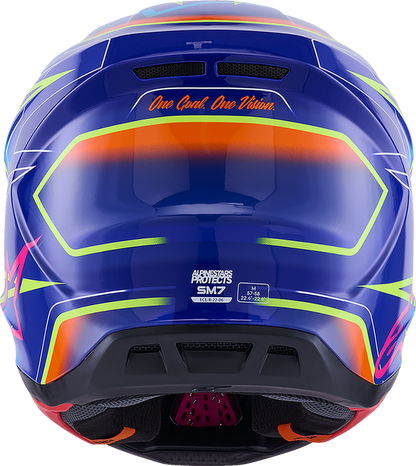 Alpinestars SM7 Helmet - Cast - Gloss/Blue/Pink/Yellow Fluo
