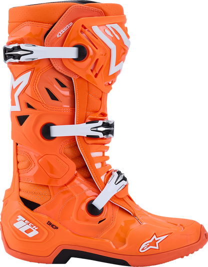 Alpinestars Tech 10 Supervented Boots - Fluorescent Orange/Black/White