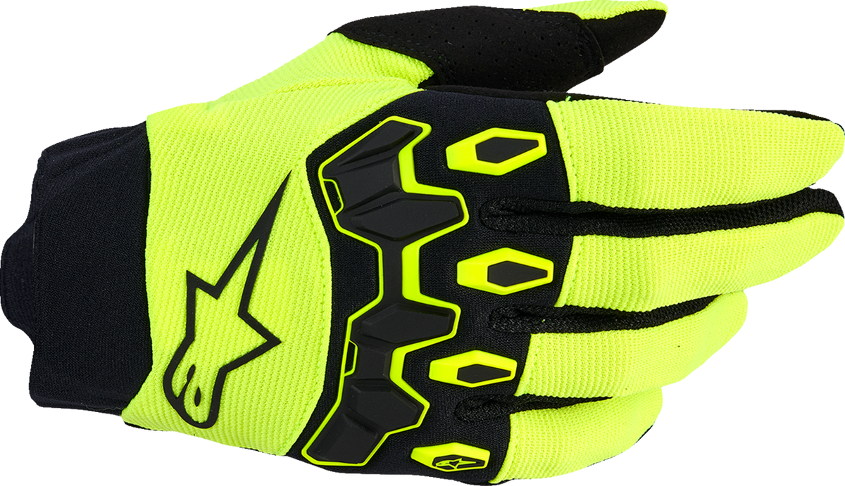 Alpinestars Youth Full Bore V2 Gloves - Fluo Yellow/Black