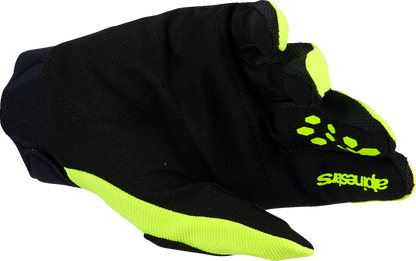 Alpinestars Youth Full Bore V2 Gloves - Fluo Yellow/Black