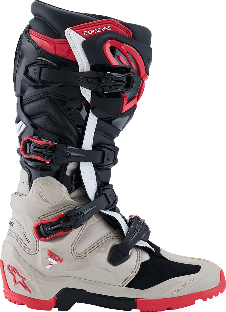 Alpinestars Tech 7 Enduro Boots - Black/Light Gray/Bright Red